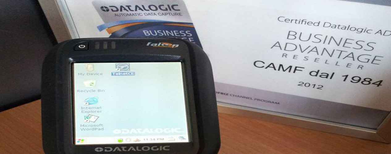 Banner promozionale terminali Datalogic CAMF vendita e assistenza a Brescia