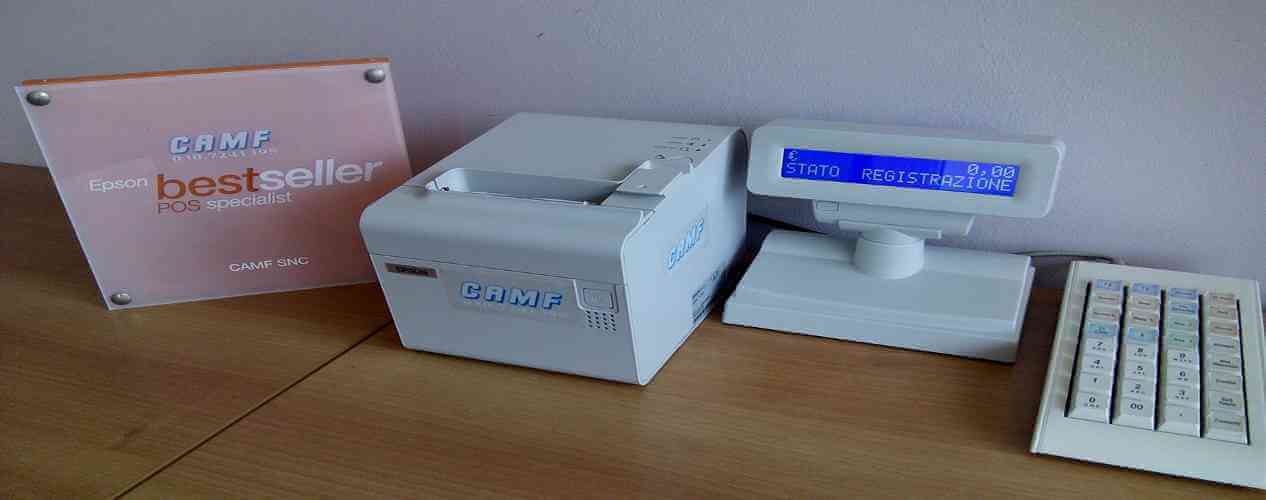 Stampante fiscale Epson FP90 RT con tastiera camf vendita assistenza Brescia e provincia