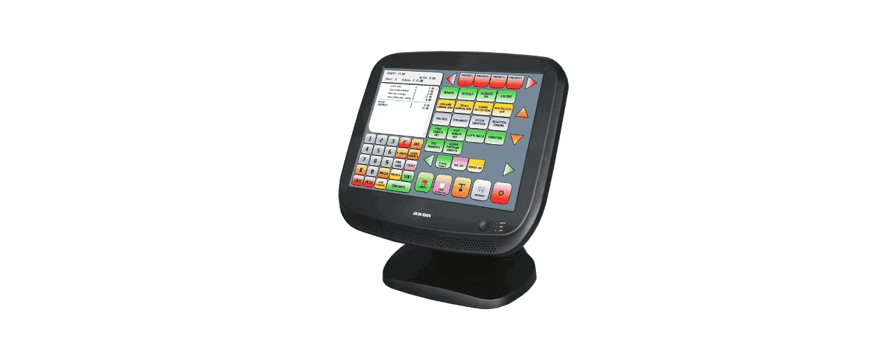 Axon POS 2000 nero vista laterale CAMF vendita assistenza Brescia e provincia