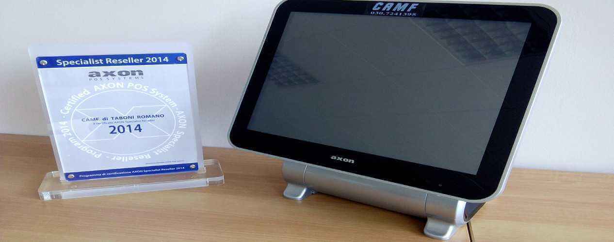 Axon POS 2500 registratore di cassa touchscreen con vendita e assistenza CAMF a Brescia