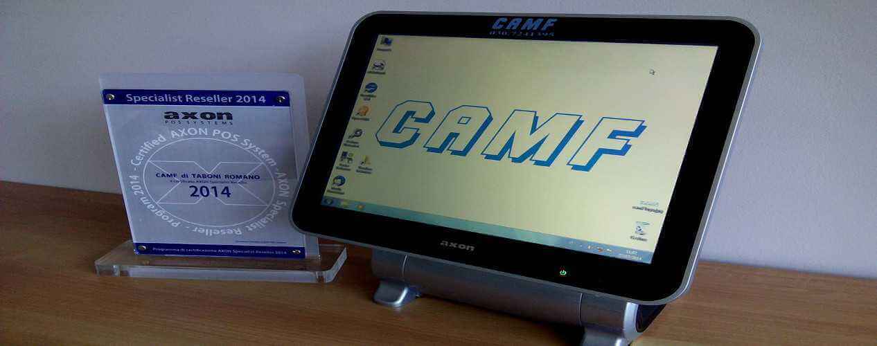 Computer registratore di cassa touchscreen Axon POS 2500 CAMF vendita assistenza Brescia e provincia