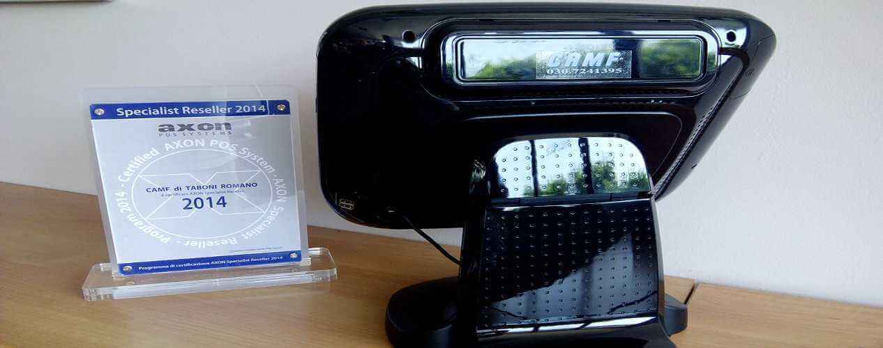Sistema POS Axon 2000 touchscreen con CAMF vendita e assistenza Brescia e provincia