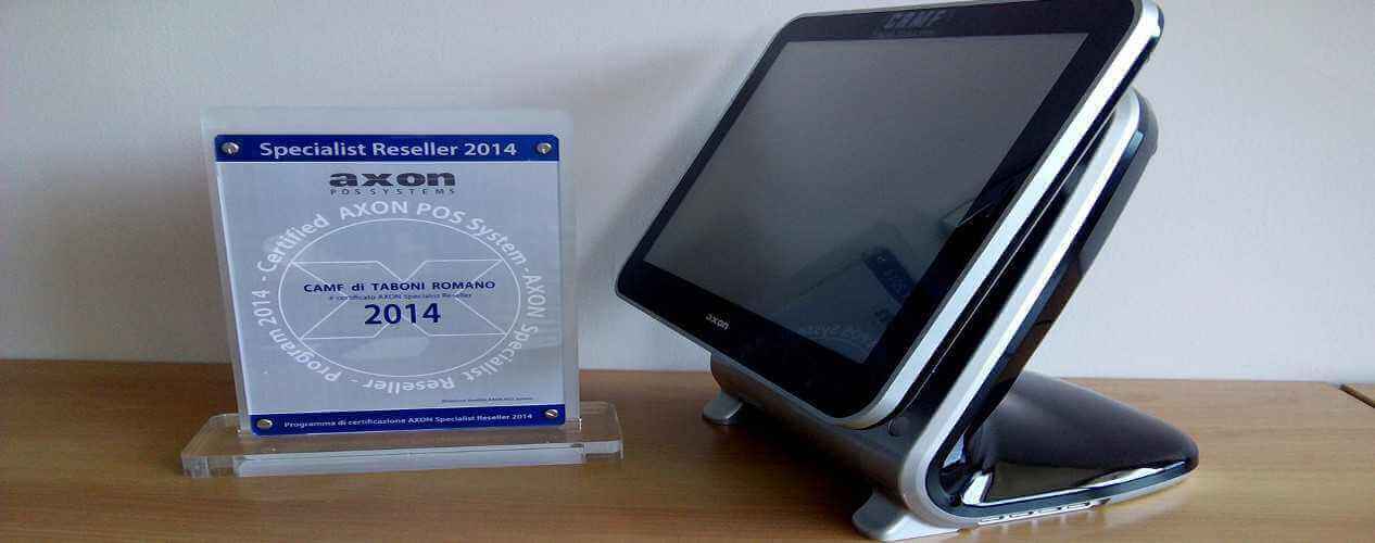 Registratore di cassa touchscreen Axon 2500 con software POS CAMF vendita e assistenza Brescia