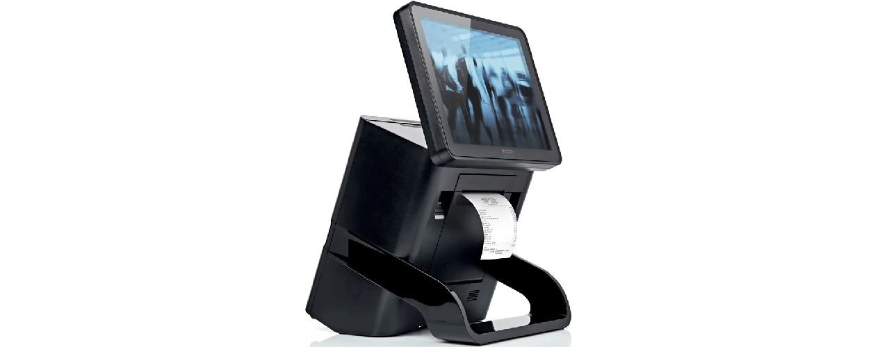 Computer POS touchscreen Axon DCR all-in-one per negozi e ristorazione con vendita e assistenza a Brescia