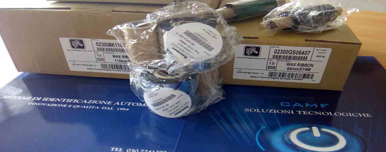 ribbon originali in cera e resina per stampanti zebra intermec datamax camf vendita e assistenza a brescia e provincia