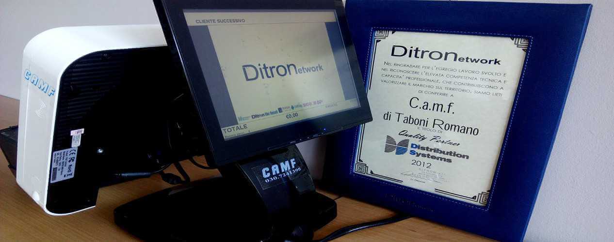 Registratore di cassa touchscreen Ditron Network 9000 camf vendita assistenza Brescia e provincia
