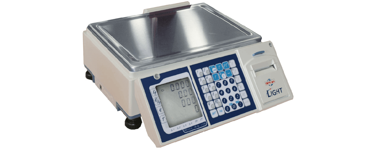 bilancia elettronica suprema light modello cs bassa per reparti alimentari e rivenditori
