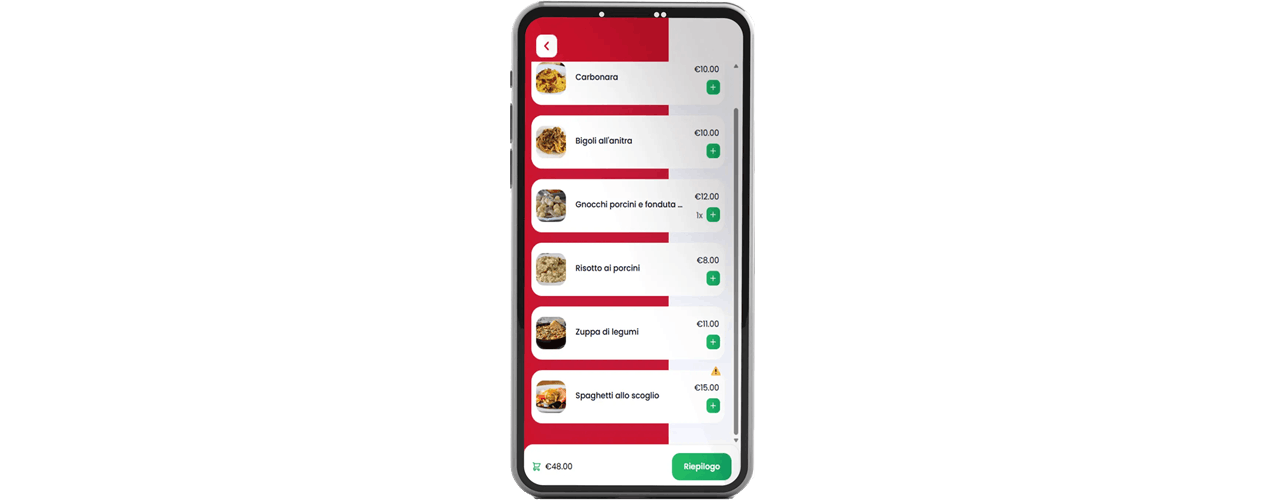 Software RCH Smart Order 3.0 per Android - presa comande da tavolo con tablet - camf Brescia e provincia