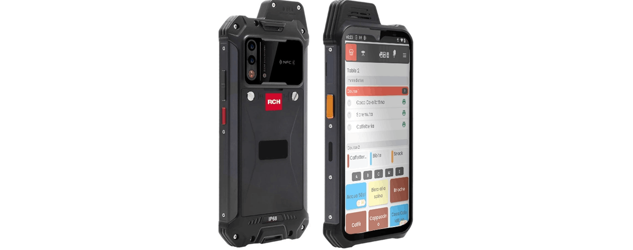 Palmare RCH T6 Pay con lettore NFC integrato per pagamenti digitali e raccolta comande - CAMF vendita e assistenza Brescia