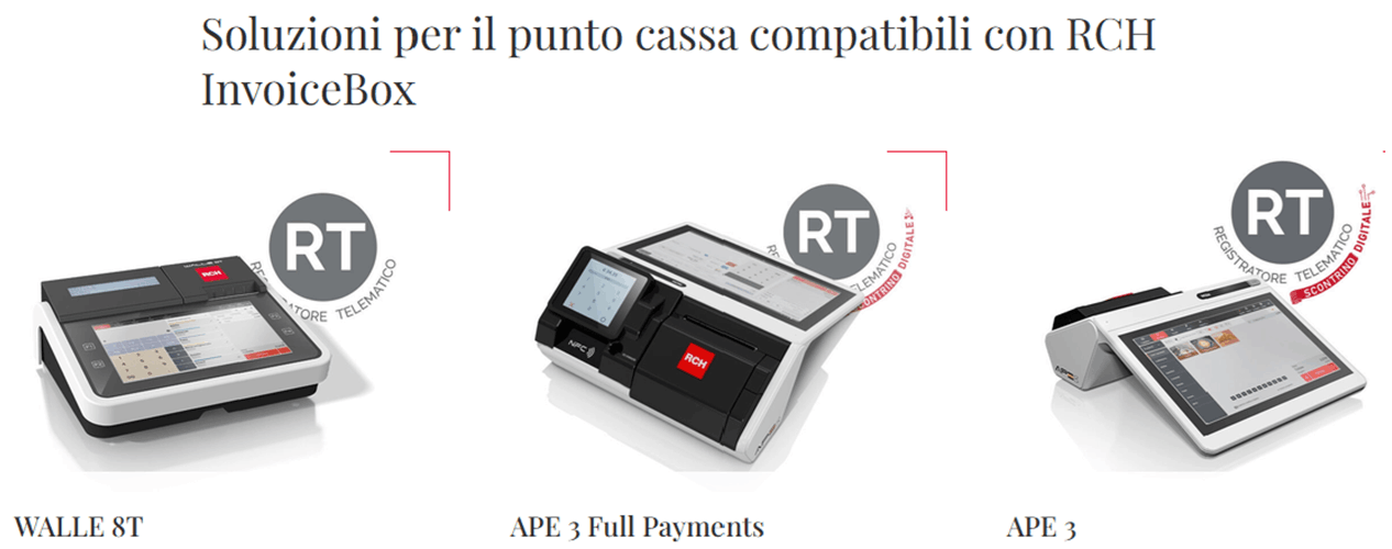 RCH InvoiceBox - gestione fatture elettroniche da registratori telematici e POS RCH