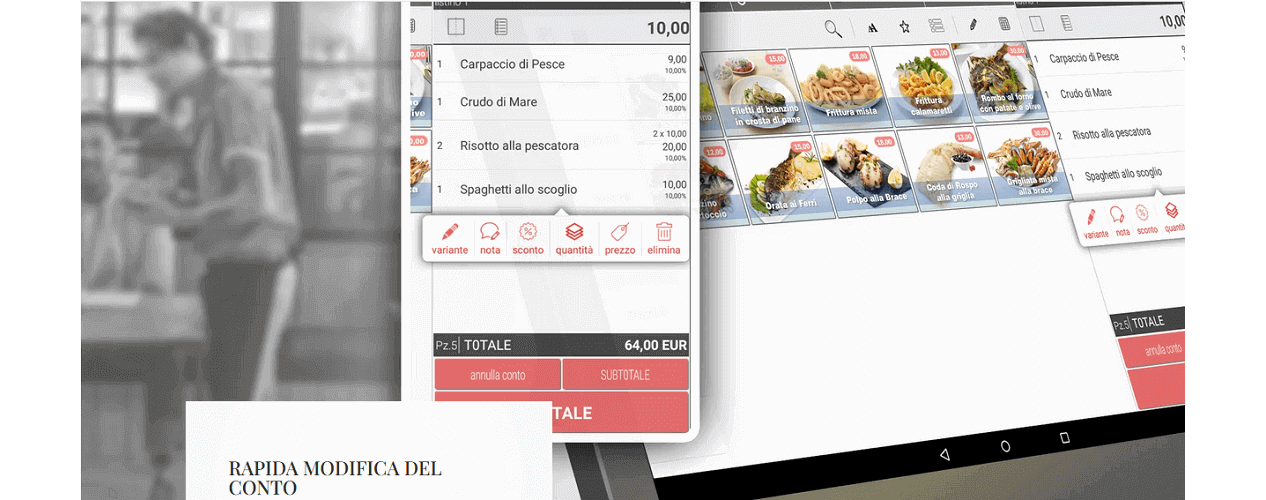 Gestionale RCH ATOUCH System per bar, birrerie e pasticcerie - CAMF vendita e supporto a Brescia e provincia