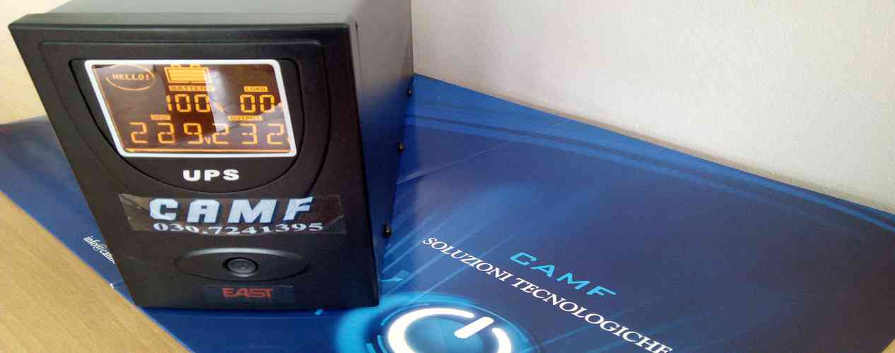 Gruppo di continuità UPS per registratori di cassa e touchscreen CAMF protezione contro sovratensioni elettriche Brescia e provincia