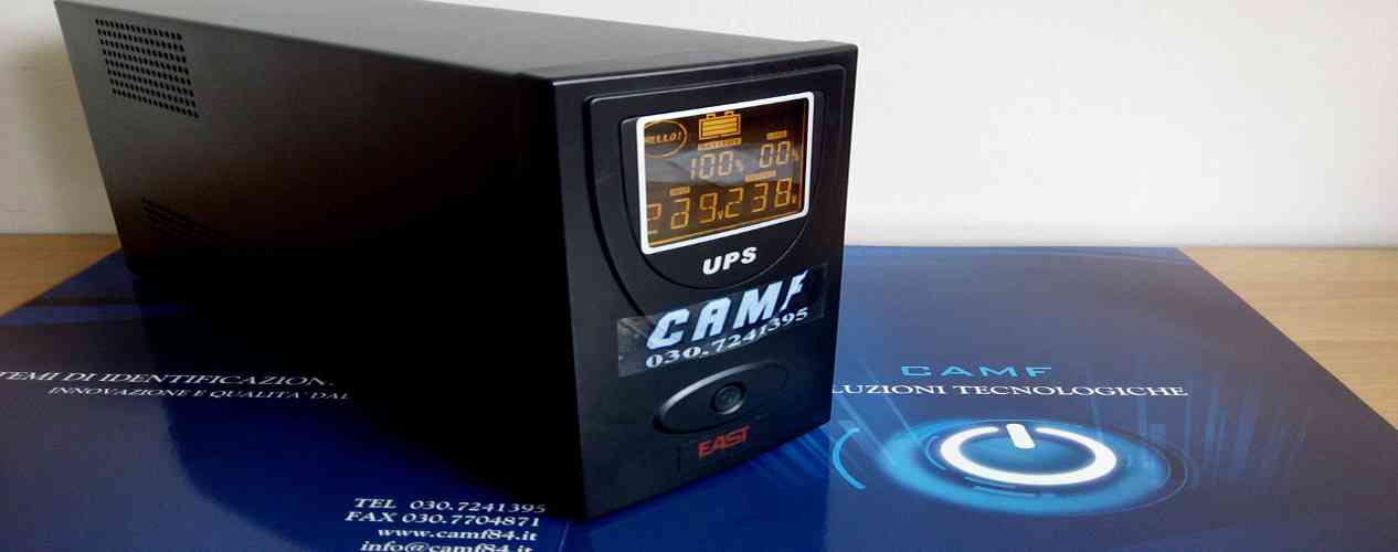 Gruppo di continuità stabilizzato UPS CAMF protezione registratori di cassa e POS Brescia e provincia